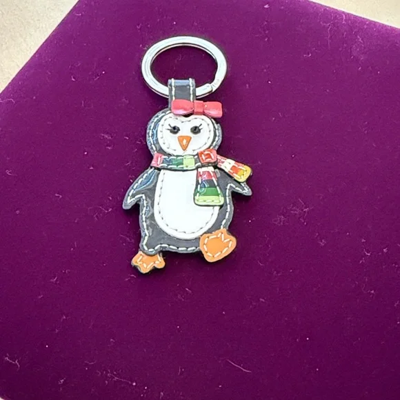 Coach Penguin Keychain with Red Bow and Scarf - Picture 8 of 9